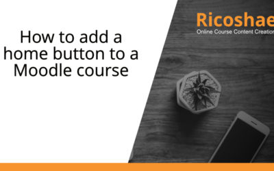 How to add a home button to a Moodle course