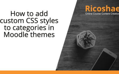 How to add custom CSS styles to categories in Moodle themes