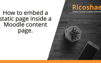 How to embed a static page inside a Moodle content page