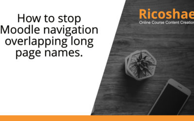 How to stop Moodle navigation overlapping long page names
