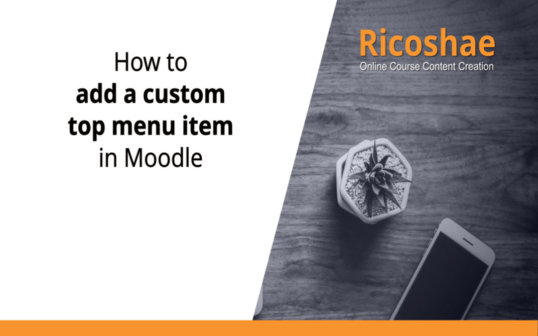 How to add a custom top menu item in Moodle