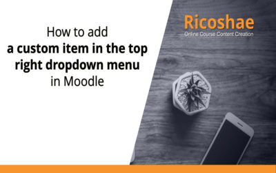 How to add a custom item in the top right dropdown menu in Moodle