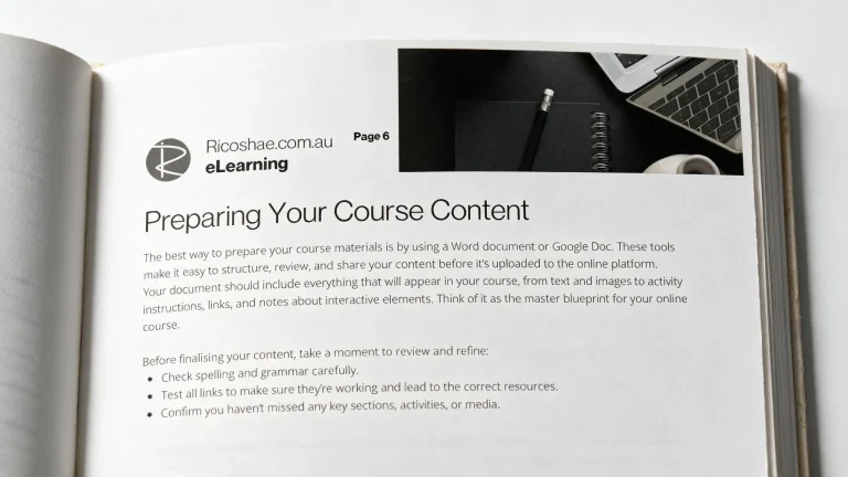 Preparing Your Course Content - Ricoshae